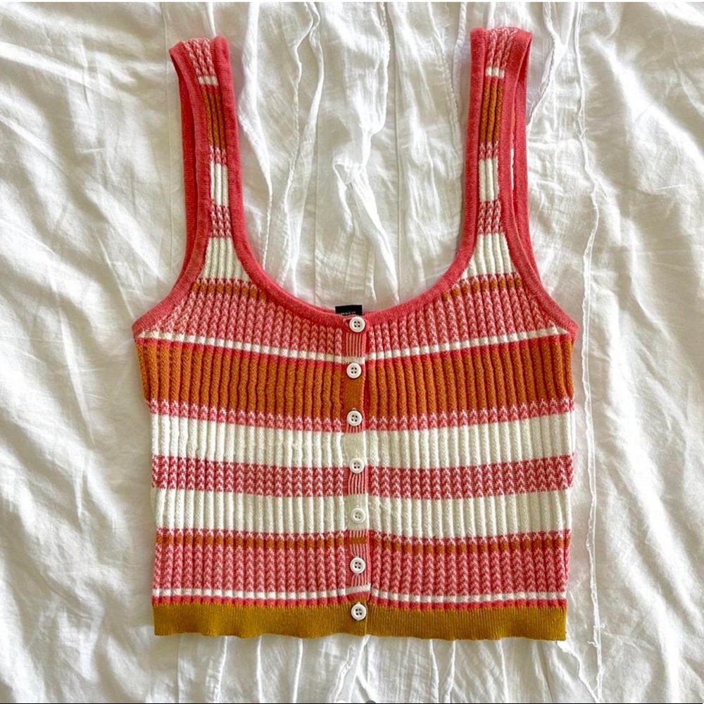 STRIPED TANK TOP CROP TOP